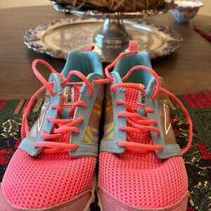 Reebok Women's Vibrant Pink and Blue Athletic Sneakers